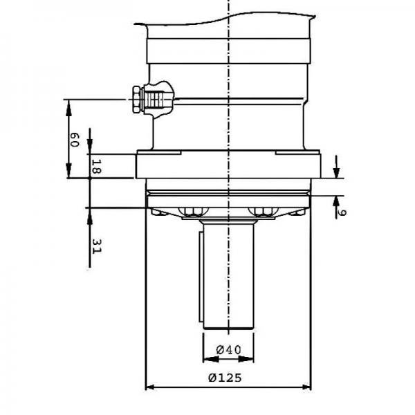 DANFOSS - Moteur hydraulique OMEW 315 CC Axe conique 35 mm 130 bar 9 kw *NEUF* #2 image